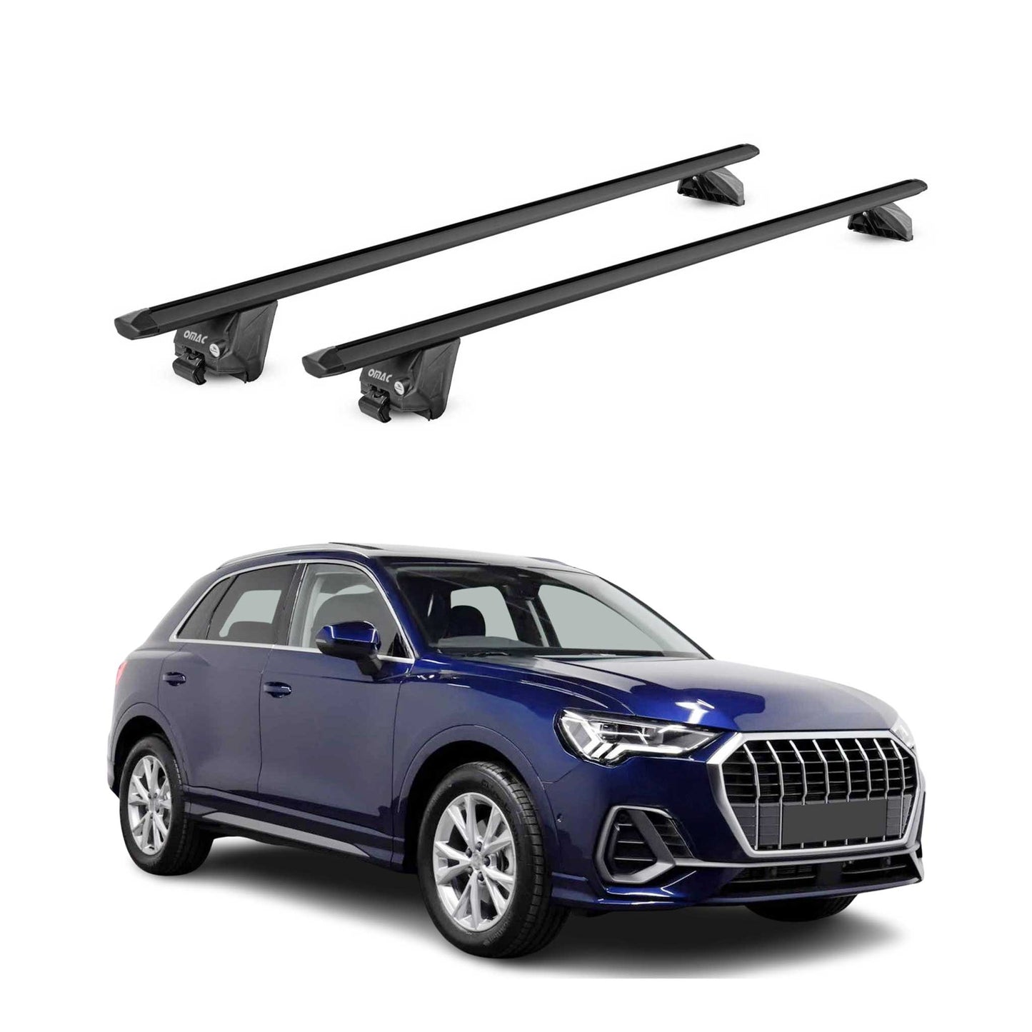 2019-2025 Audi Q3 2.gen Roof Rack Cross Bars Black