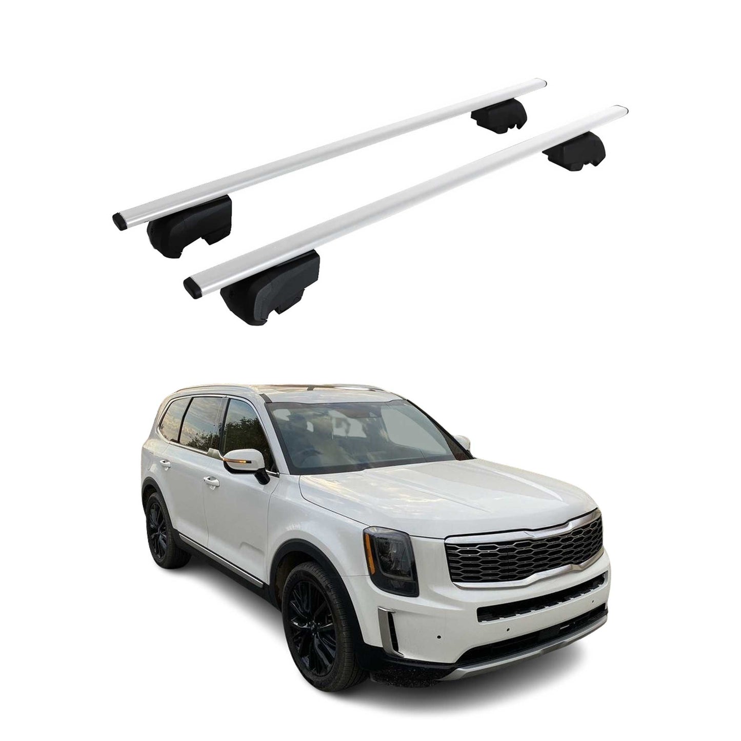 2020-2025 Kia Telluride 1.gen Roof Rack Cross Bars Silver