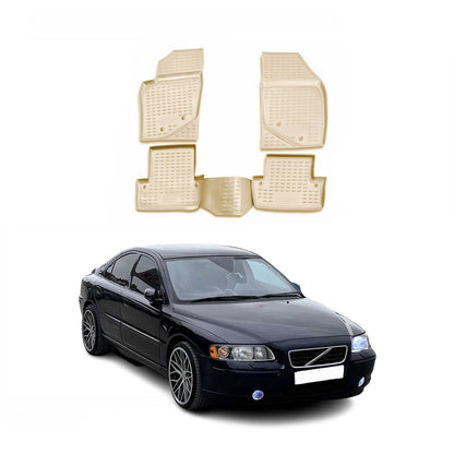 2001-2009 Volvo S60 Floor Mats Liners Full Set All Weather Beige