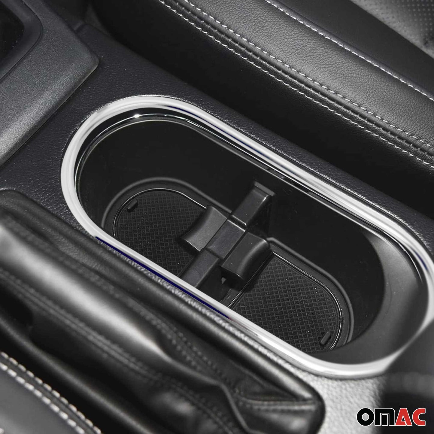 2009-2013 Subaru Forester III Front Cup Holder Frame Molding Trim Stainless Steel Silver
