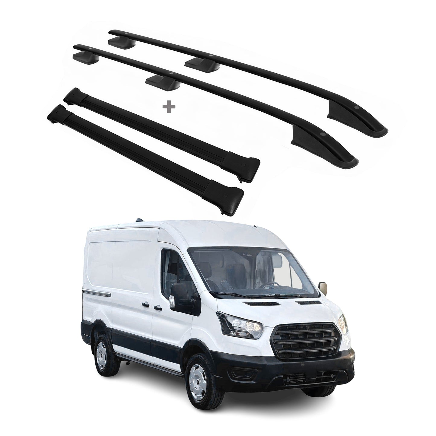 2015-2026 Ford Transit Roof Racks & Roof Rack Rails Black L1 SWB