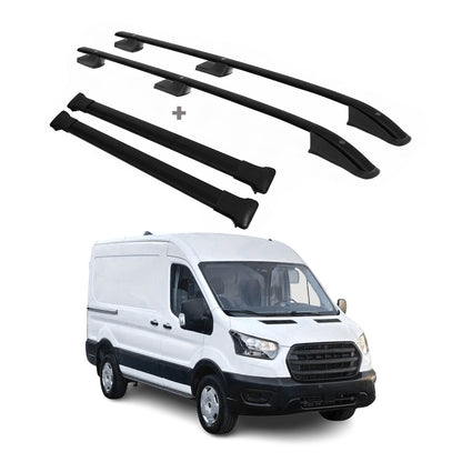 2015-2026 Ford Transit Roof Racks & Roof Rack Rails Black L1 SWB