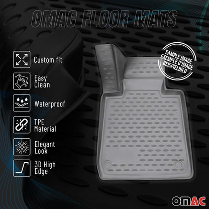 2005-2010 Jeep Commander Floor Mats Liners Full Set All Weather Gray