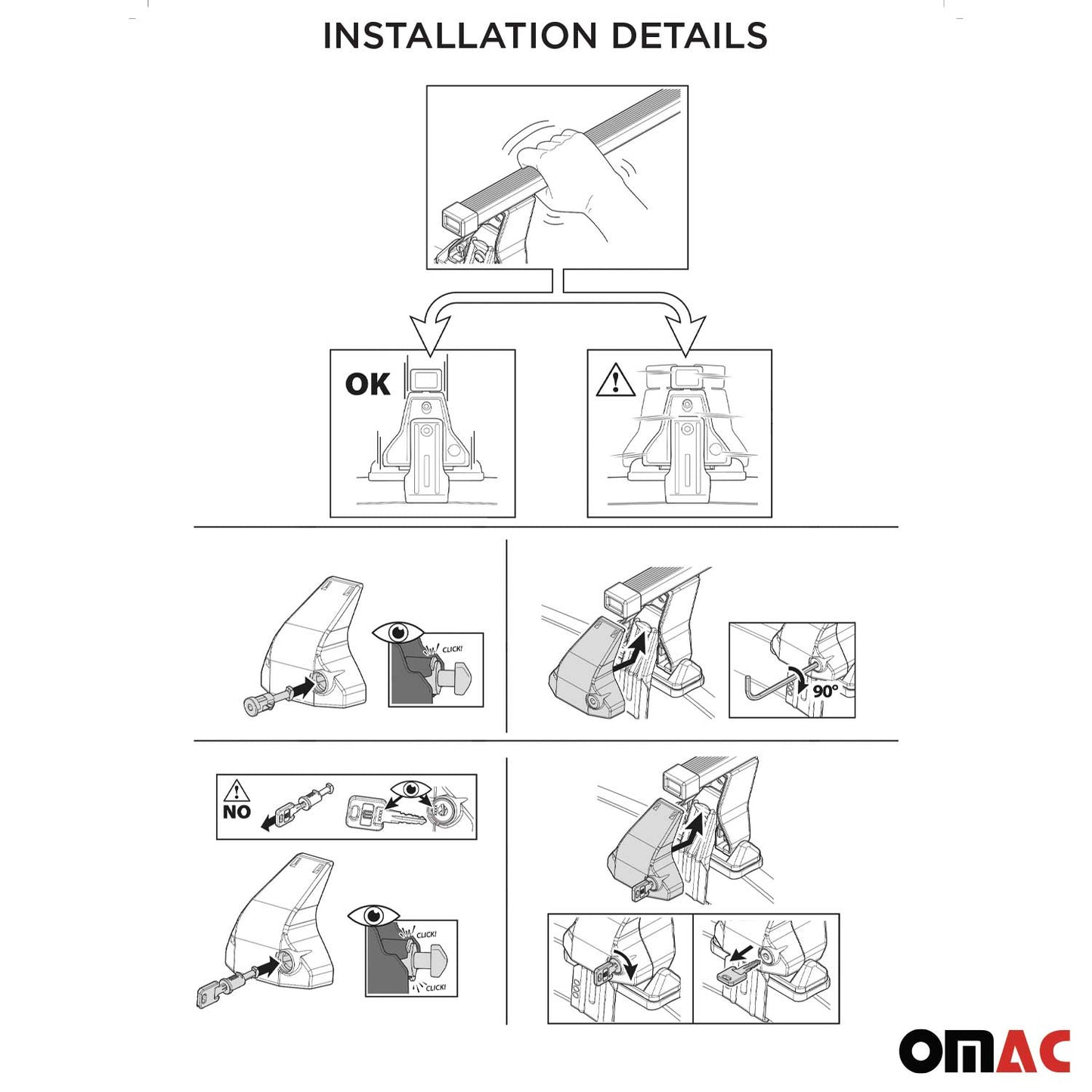 2011-2026 Dodge Durango Roof Rack Cross Bars Silver