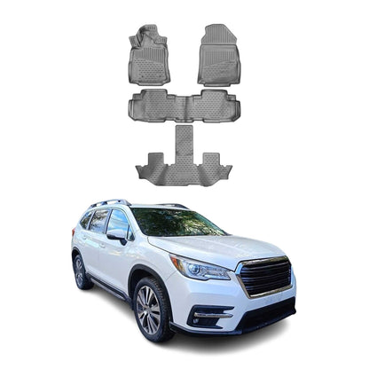2019-2026 Subaru Ascent Floor Mats Liners Full Set All Weather Black