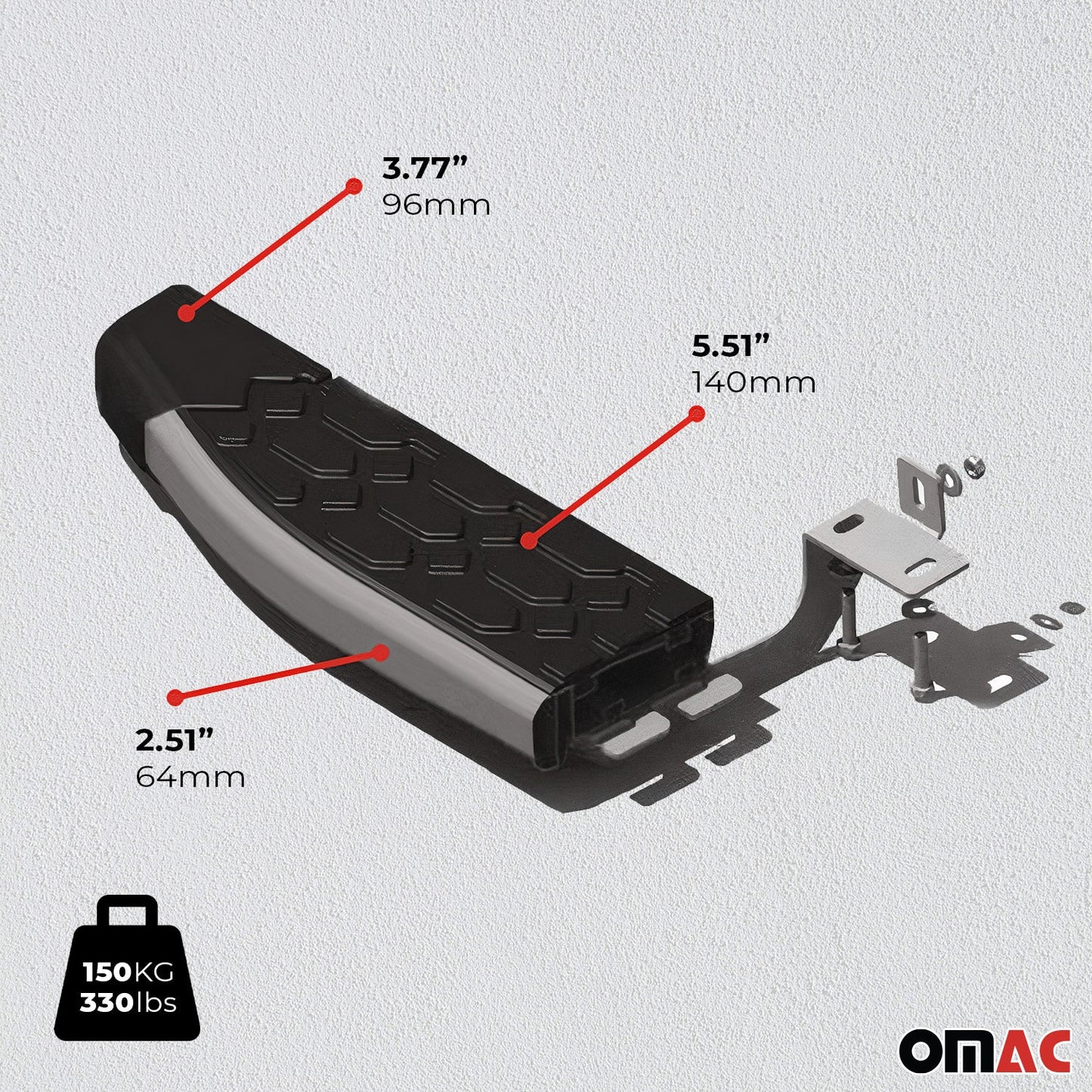 2018-2022 Toyota C-HR Running Boards Side Steps Silver & Black