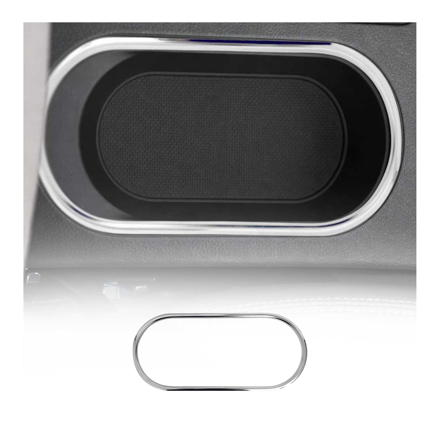 2009-2013 Subaru Forester III Front Cup Holder Frame Molding Trim Stainless Steel Silver