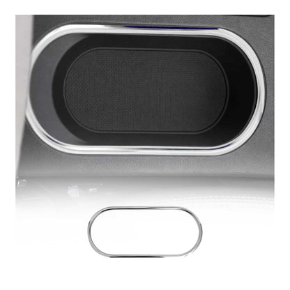2009-2013 Subaru Forester III Front Cup Holder Frame Molding Trim Stainless Steel Silver