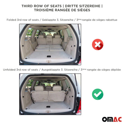 2014-2020 Mitsubishi Outlander Premium Cargo Liner Trunk Mat All Weather Heavy Duty 7 Seats