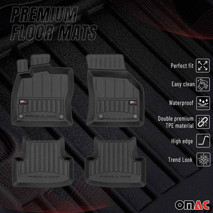 2015-2019 VW Golf VII SportWagen / Alltrack / GTI Premium Floor Mats Liners Full Set All Weather Heavy Duty