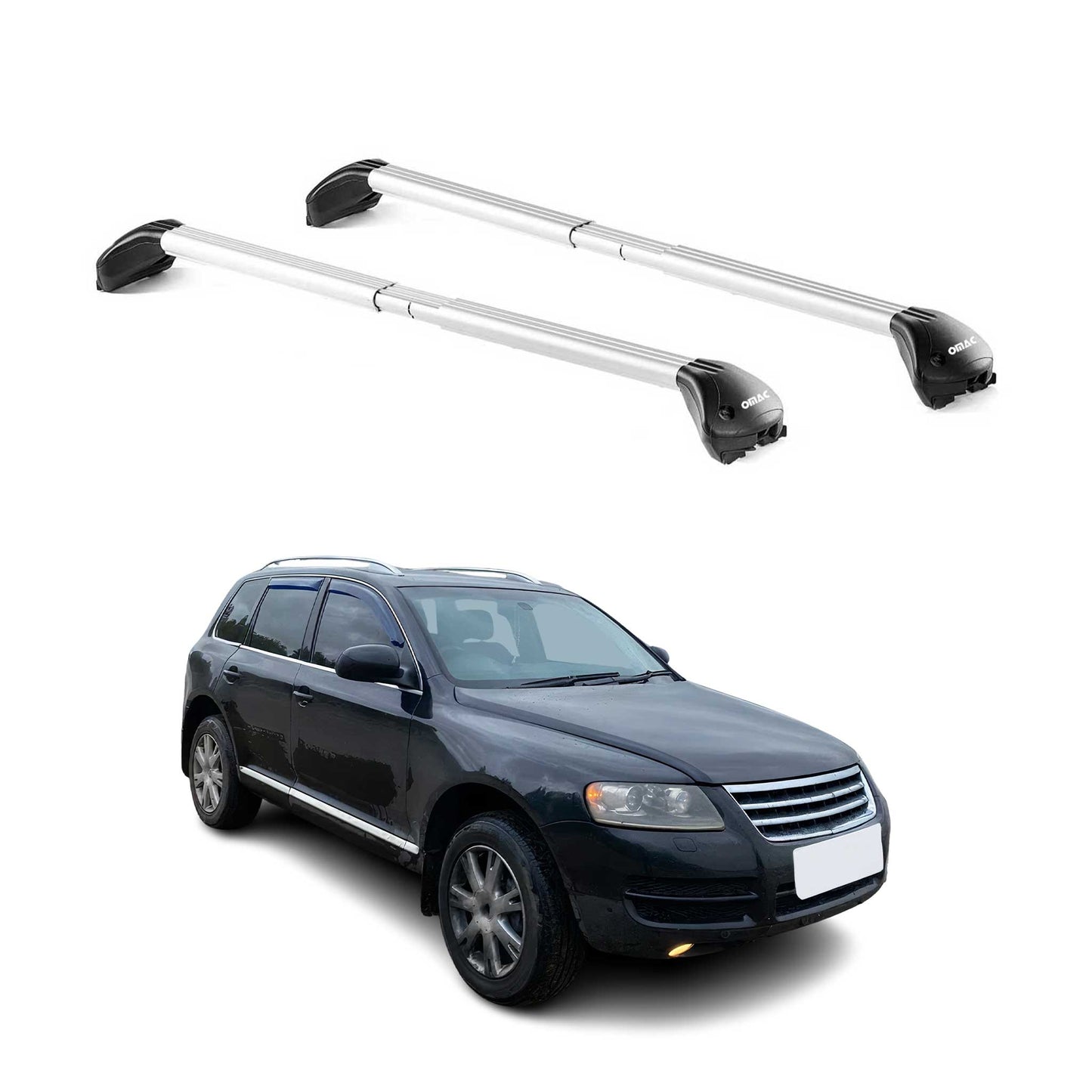 2004-2018 VW Touareg Roof Rack Cross Bars Silver
