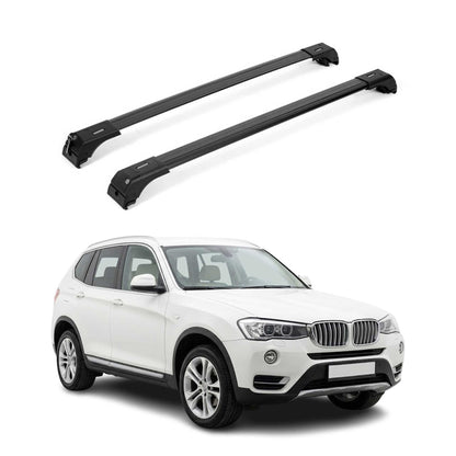 2011-2017 BMW X3 F25 Roof Rack Cross Bars Black