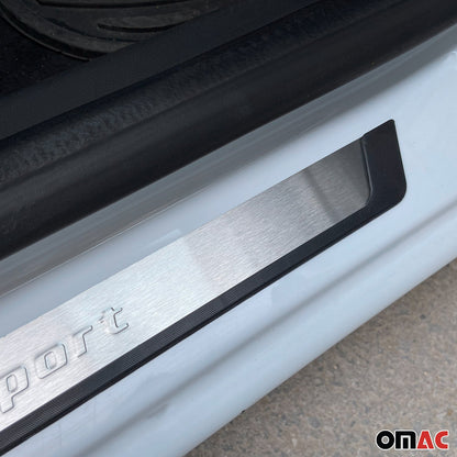Honda Pilot Door Sill Scuff Plate Scratch Protector Sport Stainless Steel Silver 2 Pcs