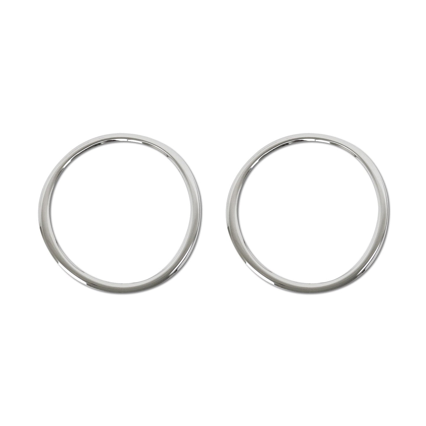 2007-2015 Smart ForTwo Radio Button Switch Seal Washer Trim Stainless Steel 2 Pcs