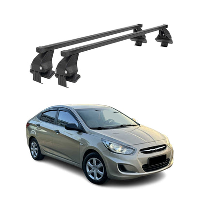 2012-2017 Hyundai Accent Sedan Roof Rack Cross Bars Black