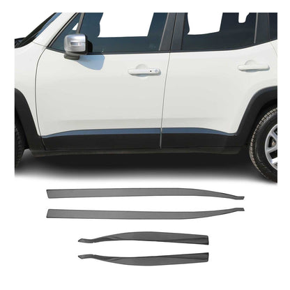2015-2024 Jeep Renegade Side Door Molding Trim Skirt Garnish 4 Steel Dark 4Pcs