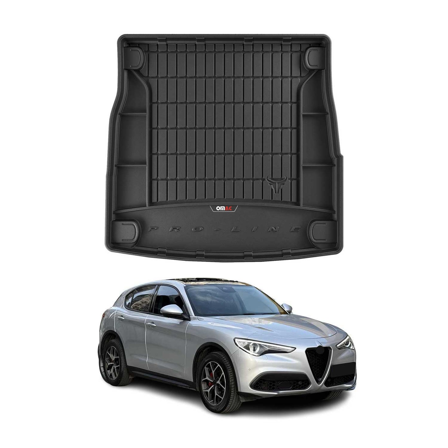 2018-2026 Alfa Romeo Stelvio Premium Cargo Liner Trunk Mat All Weather Heavy Duty