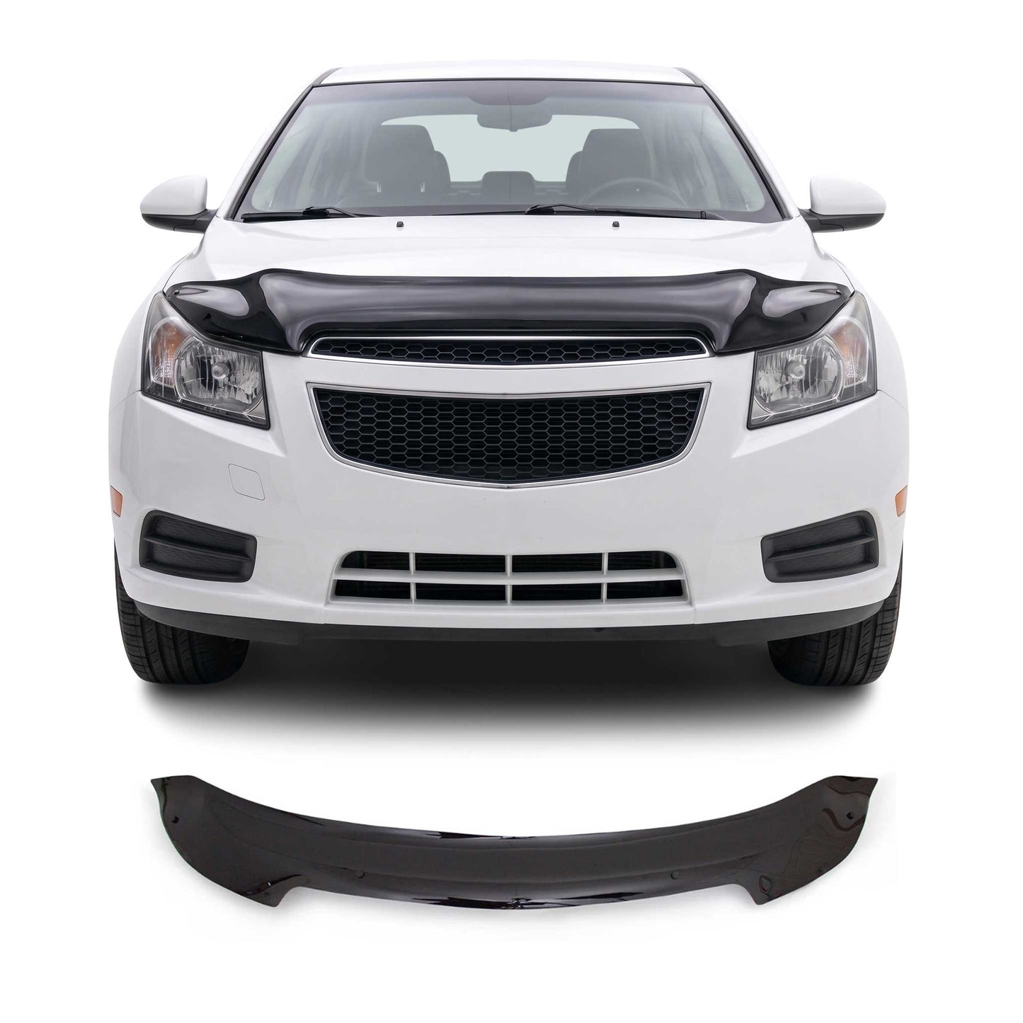 2011-2015 Chevrolet Cruze Front Bug Shield Hood Deflector 1 Pc Smoke