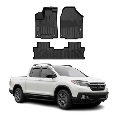 2017-2026 Honda Ridgeline Premium Floor Mats Liners First and Second Row Set