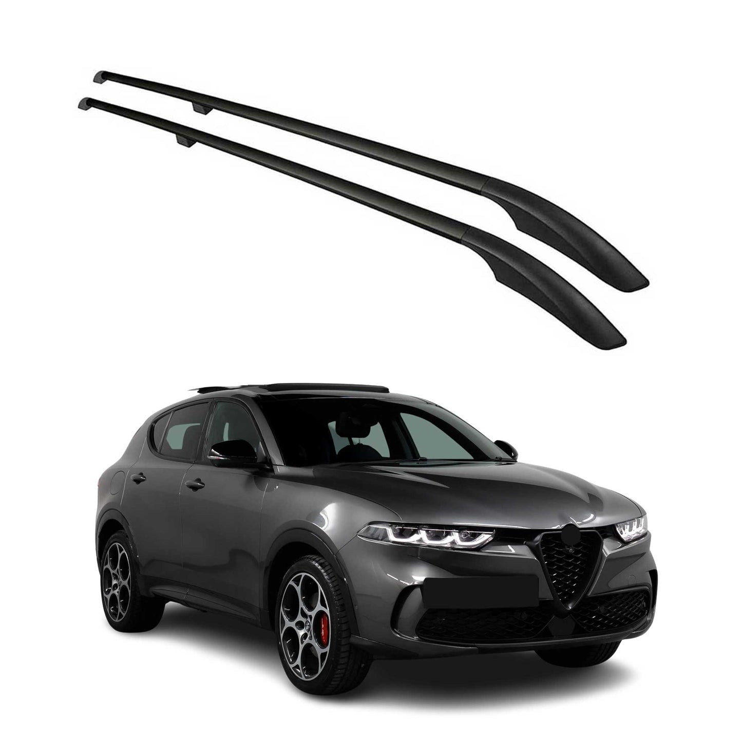 2023-2026 Alfa Romeo Tonale Roof Rack Rails Side Rails Black
