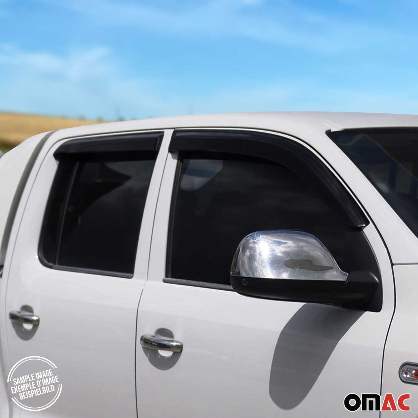 2005-2014 Nissan Frontier Window Visor Vent Rain Deflector 4Pcs Smoke