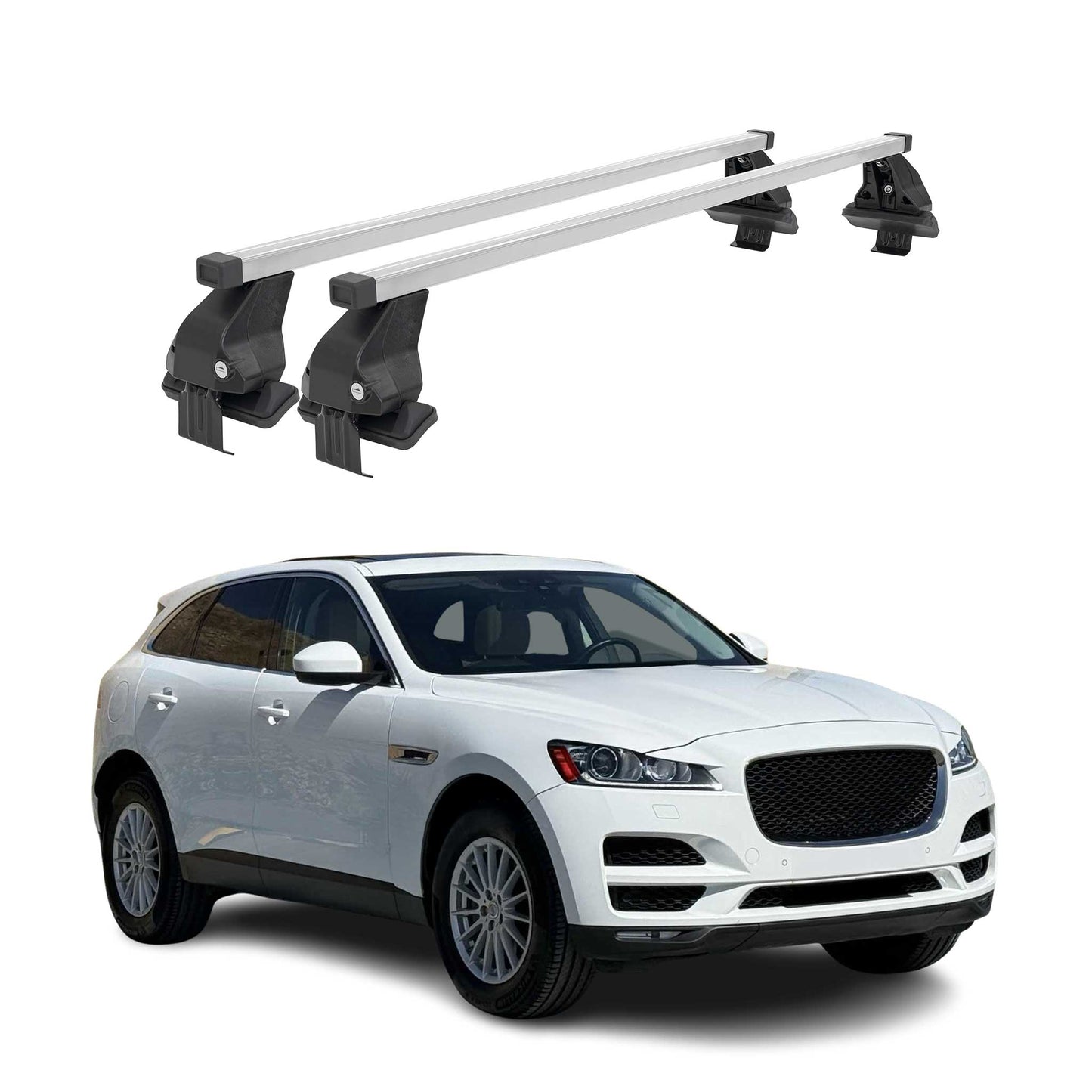 2017-2026 Jaguar F-Pace Roof Rack Cross Bars Silver