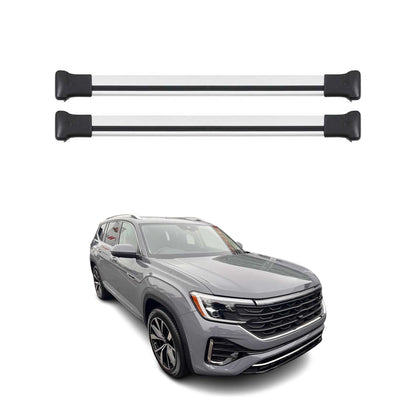 2027 Volkswagen Atlas Roof Rack Cross Bars Luggage Carrier Alu Silver 2Pcs
