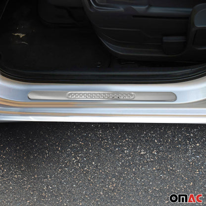 Door Sill Scuff Plate Scratch Protector Stainless Steel Chrome Gloss 4 Pcs