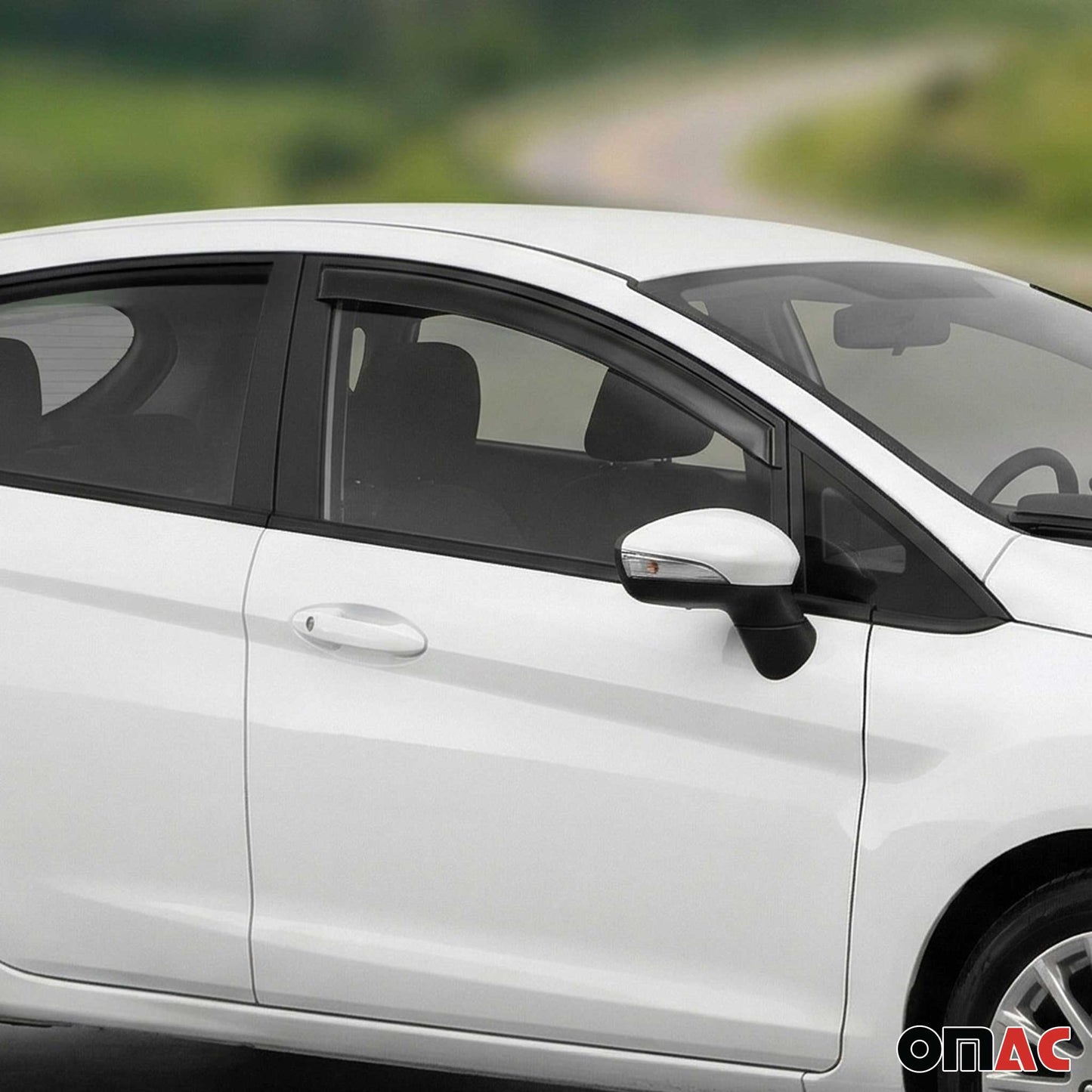2011-2019 Ford Fiesta Window Visor Vent Rain Deflector 2Pcs Smoke