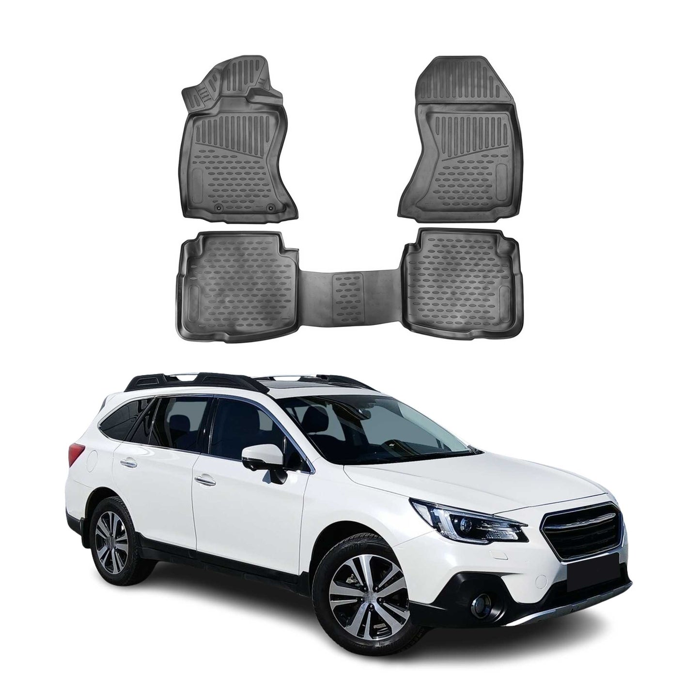 2020-2025 Subaru Outback 6.gen Floor Mats Liners Full Set All Weather Black