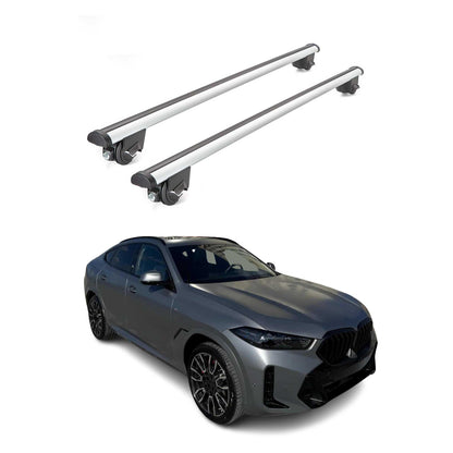 2020-2026 BMW X6 G06 Roof Rack Cross Bars Luggage 220 Lbs Gray 2 Pcs