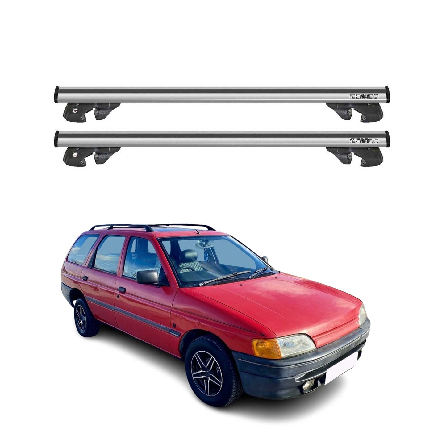 1990-2000 Ford Escort Wagon Roof Rack Cross Bars Silver