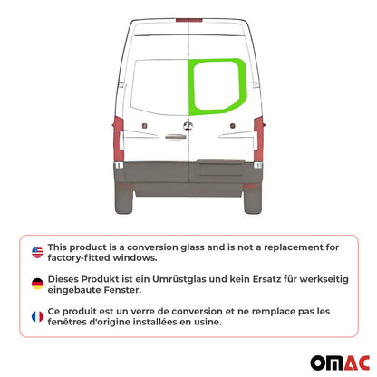 2019-2026 Mercedes Sprinter W907 910 Window Glass Right Barn Door L1 L2 L3 L4