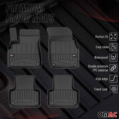 2017-2026 Audi Q7 Q8 Premium Floor Mats Liners Full Set All Weather Heavy Duty