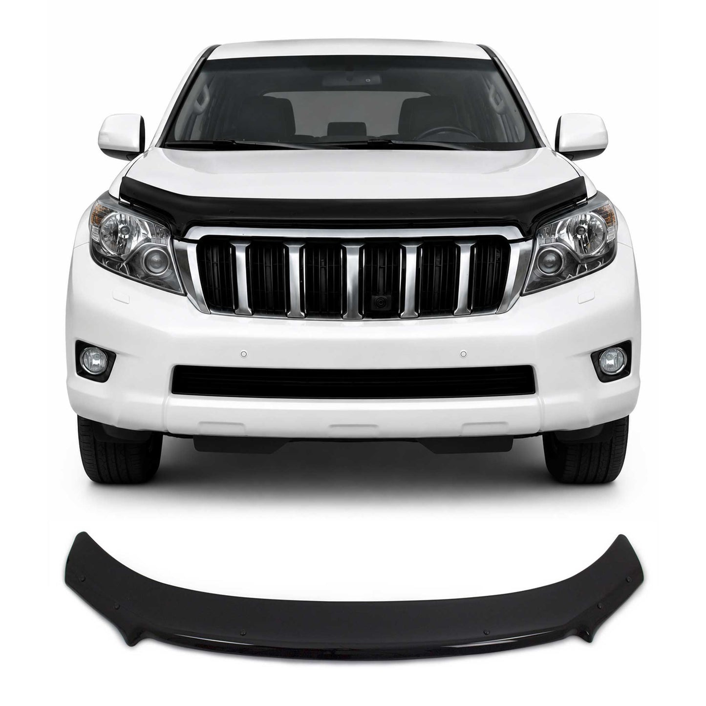 2014-2019 Toyota Land Cruiser Prado J150 Front Bug Shield Hood Deflector Black