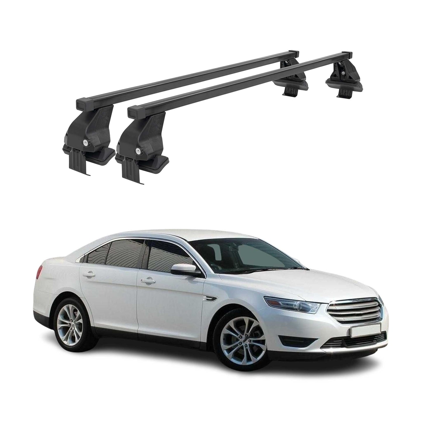 2010-2019 Ford Taurus Roof Rack Cross Bars Black