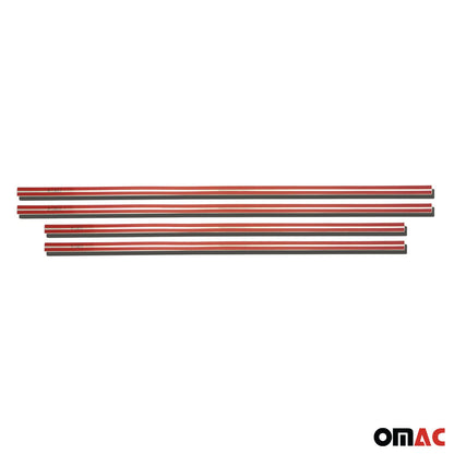 2014-2019 Chevrolet Silverado 2500 Side Door Molding Trim Stainless Steel Silver 4 Pcs