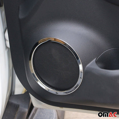2014-2020 Nissan Rogue Speaker Audio Surround Trim Stainless Steel Silver 4 Pcs