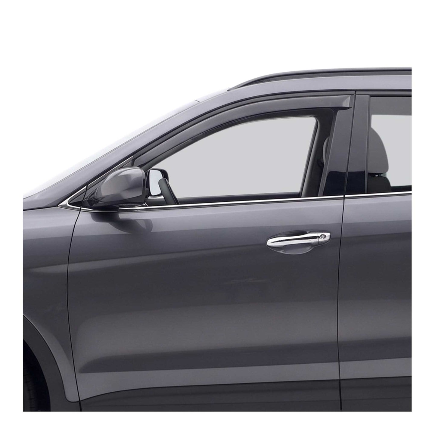 2013-2018 Hyundai Santa Fe Window Visor Vent Rain Deflector 2Pcs Smoke