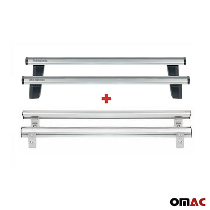 Ford F-150 F-250 F-350 Truck Bed Rack System Alu Pick Up Sliding Rack Silver 4Pcs