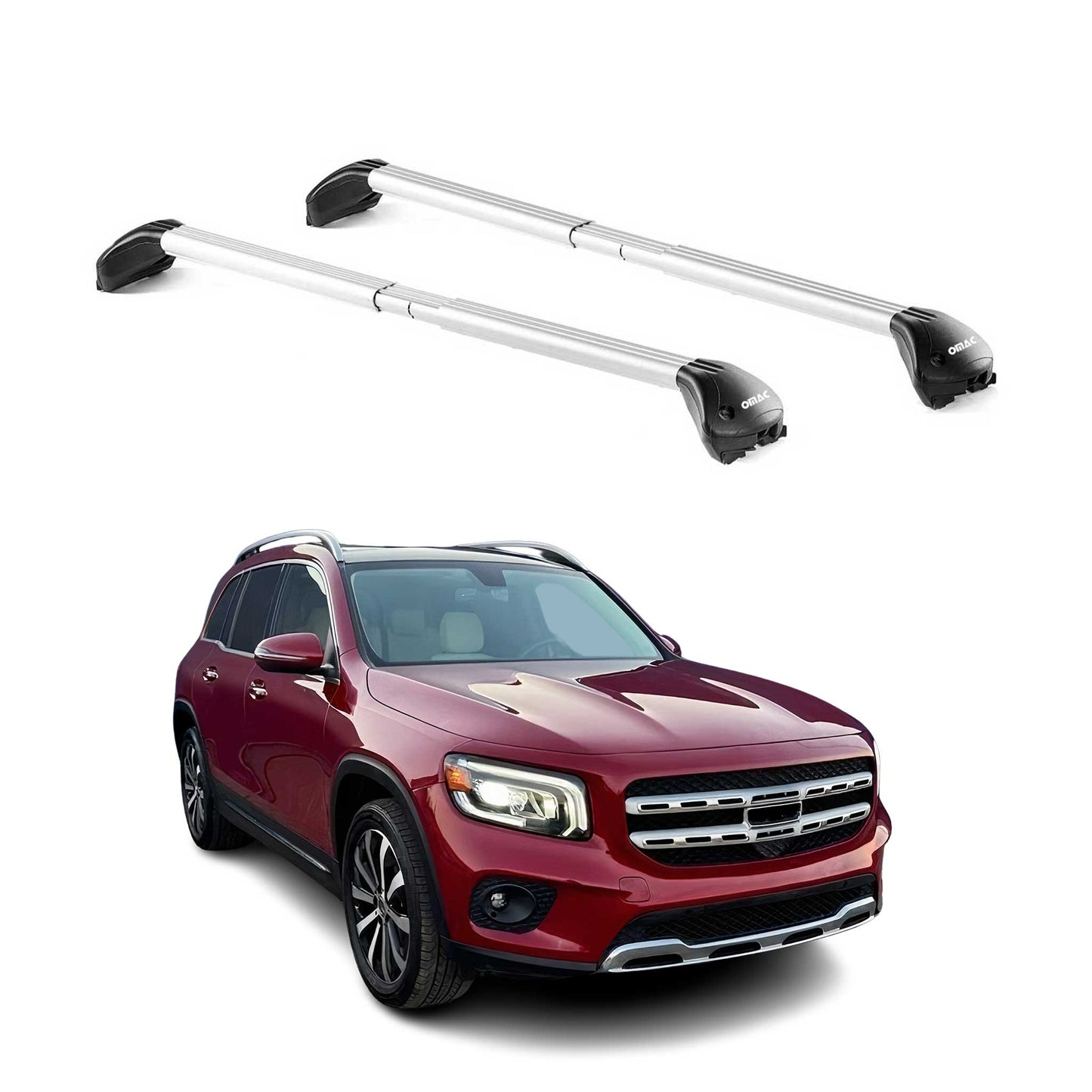 2020-2026 Mercedes GLB Class X257 Roof Rack Cross Bars Silver