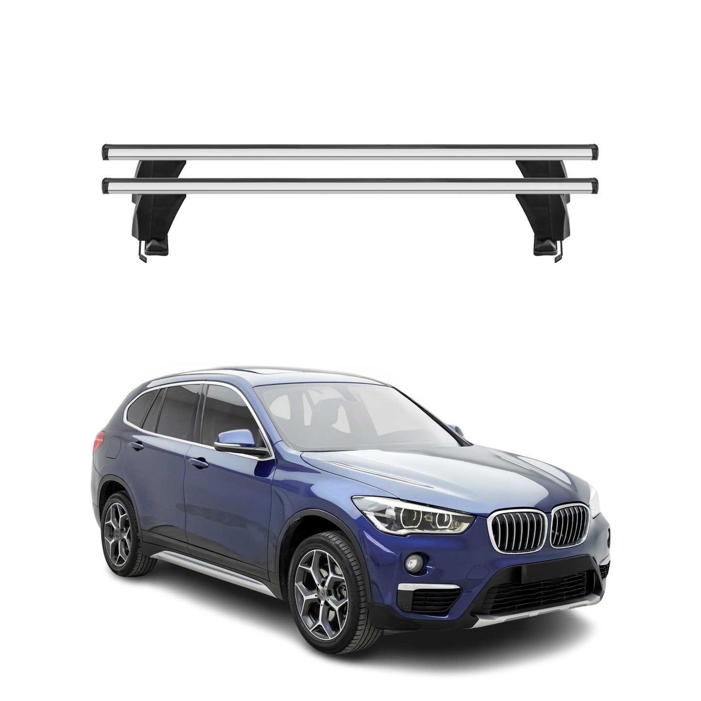 2016-2022 BMW X1 F48 Roof Rack Cross Bars Silver