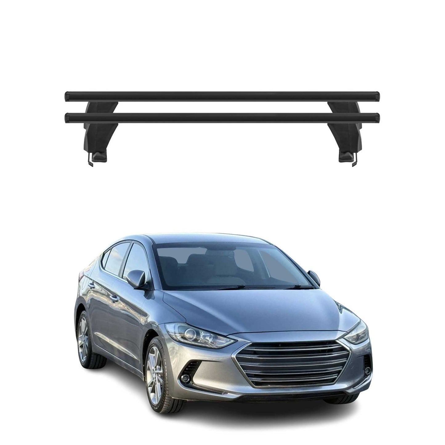2017-2020 Hyundai Elantra Roof Rack Cross Bars Black