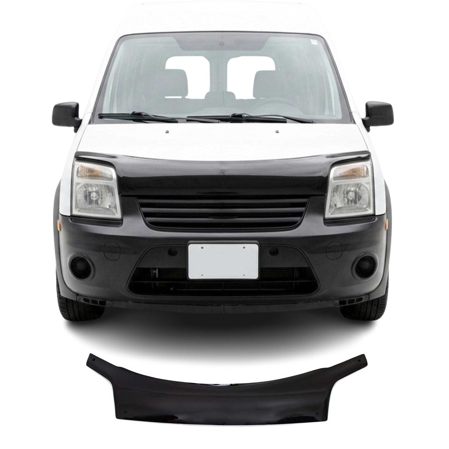 2002-2009 Ford Transit Connect Front Bug Shield Hood Deflector 1 Pc Smoke