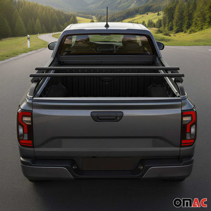 2022-2024 Ford Ranger II Trunk Bed Carrier Roof Racks Alu Black 2 Pcs