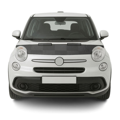 2014-2020 Fiat 500L Car Bonnet Mask Hood Bra Black Chequered 1 Pc