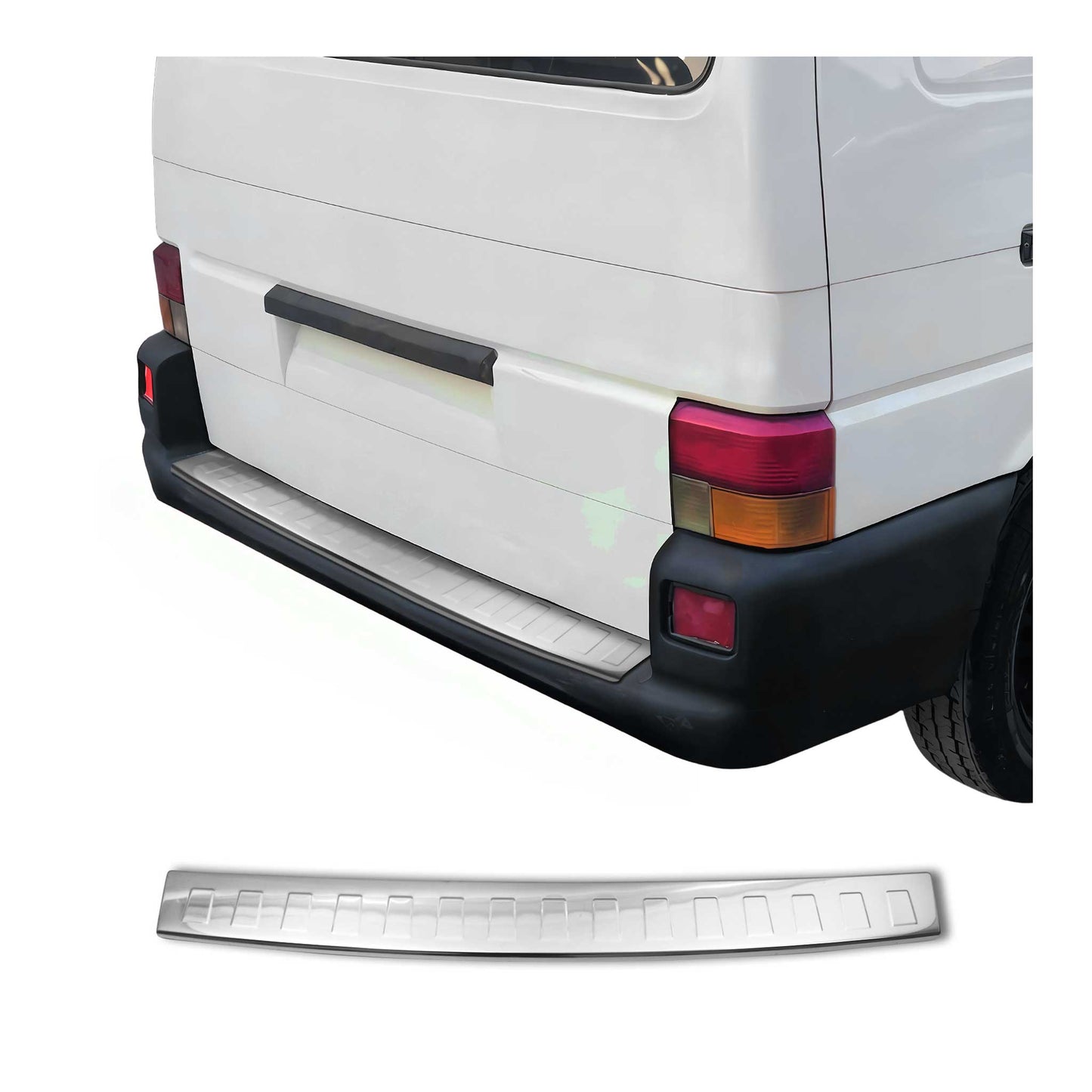 Rear Bumper Sill Cover for Volkswagen Eurovan 1993-2003 Stainless Steel Polished