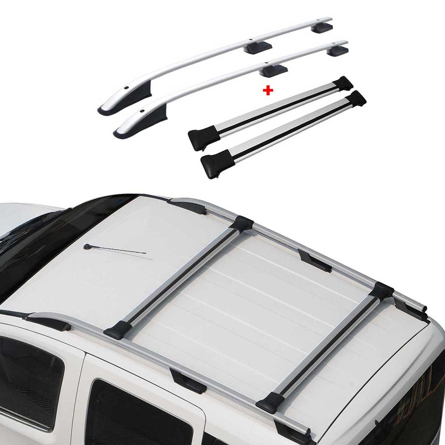 2010-2020 VW Amarok Roof Racks & Roof Rack Rails Silver