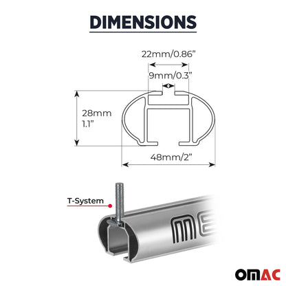 2011-2014 Kia Sportage Roof Rack Cross Bars Black