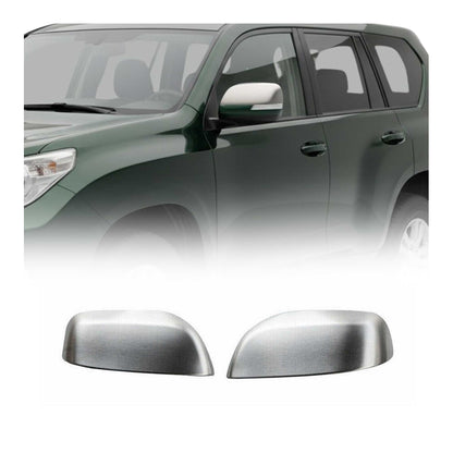 2010-2013 Lexus GX 460 Side Mirror Cover Caps Brushed Stainless Steel Silver 2 Pcs